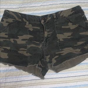Camo Jean Shorts